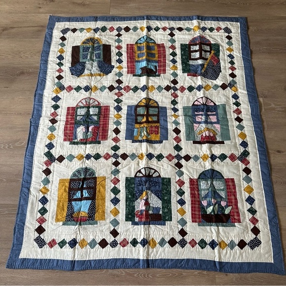 Vintage Other - Vintage Cotton Small Patchwork Quilt Village Home Cozy Vibe
